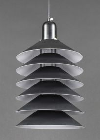 Люстра підвісна на 1 лампочку 27136 Чорний 40-150х20х20 см.