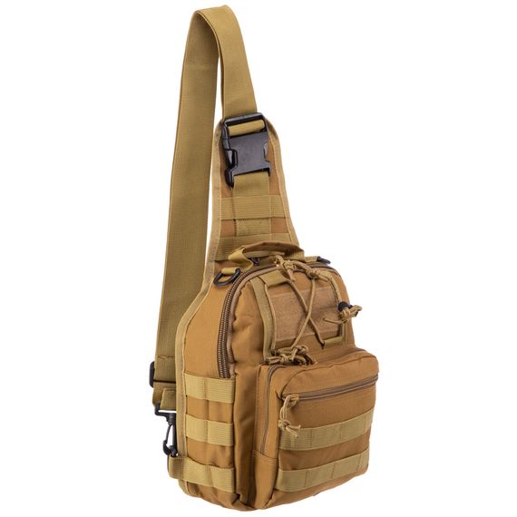 Сумка-слінг тактична з однією лямкою SP-Sport ZK-5506 размер (29х20х11см) 6л Койот