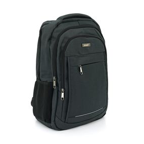 Рюкзак для ноутбука 15.6", Must, матеріал нейлон/полієстр/тканина оксфорд, 6 від поділів, вихід під USB-кабель, 20-35L, чорний