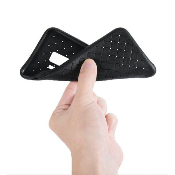 Чехол с плетением под кожу для Samsung Galaxy A8 (2018) цвет Красный | Зображення 7