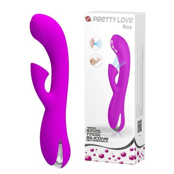 Вібромасажер з вакуумним кліторальним стимулятором PrettyLove-Roy, BI - 014580 Sex Aura