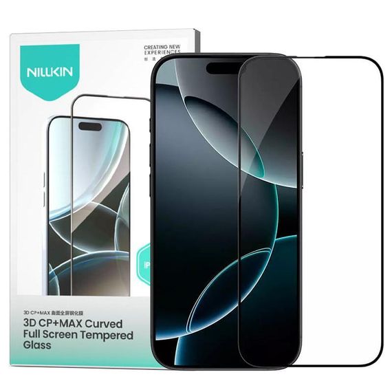 Защитное стекло Nillkin (CP+ max 3D) (full glue) для Apple iPhone 16 Pro (6.3") Черный