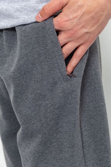 Спорт чоловічі штани на флісі, колір сірий, 244R4868 | Зображення 4
