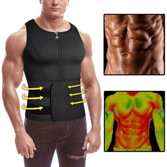 Чоловічий неопреновий жилет для схуднення Body Shaper – XL, чорний | Зображення 1