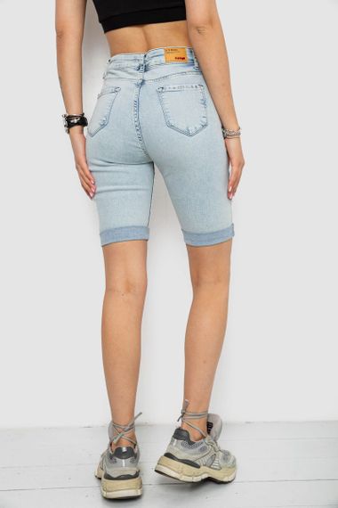 Шорты джинсовые женские, цвет голубой, 182R1699 | Зображення 3
