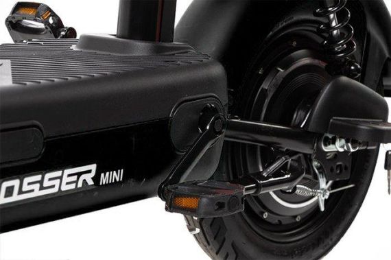 Электроскутер Crosser Mini LFP 450W 48V 15Ah, LiFePO4 аккумулятор, до 50 км пробег, электровелосипед 2 места Черный | Зображення 9
