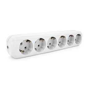 Колодка для подовжувача 6 гнізд із заземленням 16A 250V
