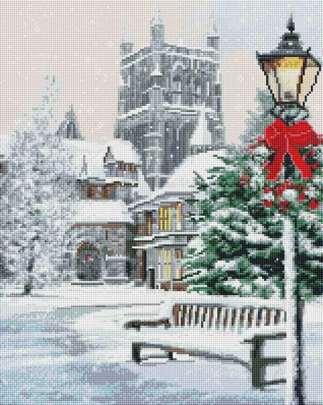Алмазна мозаїка Різдвяний пейзаж 40х50 см ColorArt SP084 | Зображення 1
