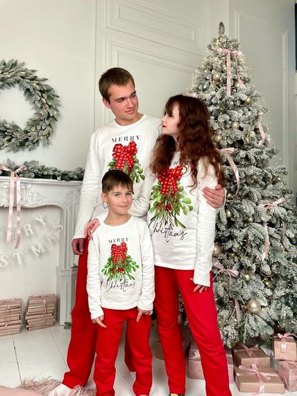 Піжама чоловіча "Family look" Носи своє 50 Білий (p-12558-140873) | Зображення 4