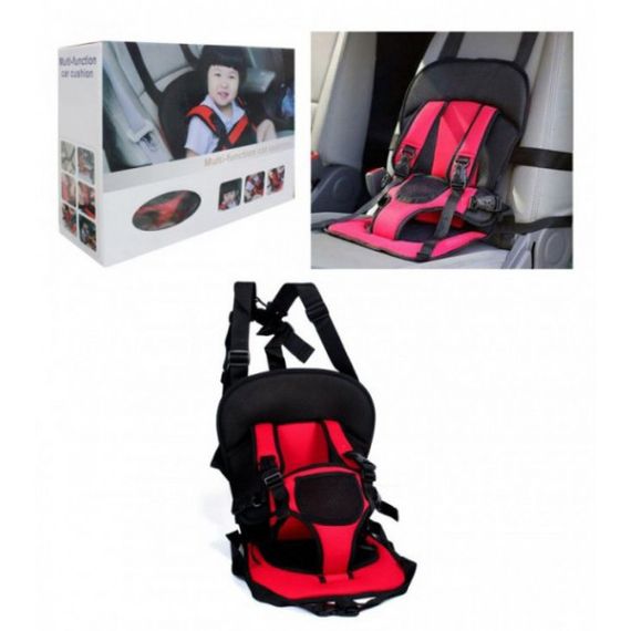 Детское бескаркасное автокресло Multi Function Car Cushion до 12 лет. FA-269 Цвет: красный