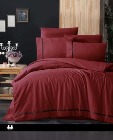 Постільна білизна First Choice Ranforce Deluxe DARK 200 х 220 см Alisa Red