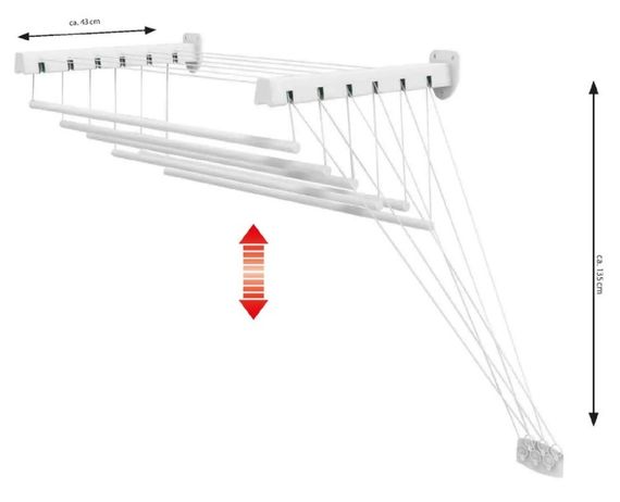 Сушарка для білизни настінно-стельова Casa Si Pick Up 160 White (CS42273X06) | Зображення 1