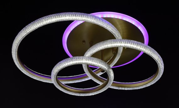 Люстра світлодіодна стельова LED світильник для квартири на стелю лед 26325 Золото 16х37х50 см. | Зображення 8