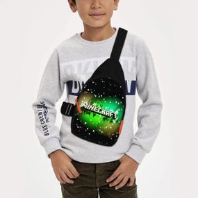 Сумка через плечо детская Minecraft Крипер 29х17 см сумка слинг для мальчика (02087)