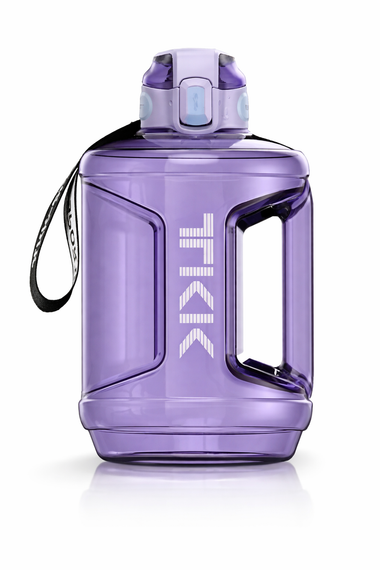 Спортивная бутылка TKK 2300 мл (2.3 л) - Фиолетовый Tritan BPA-free, ударопрочная эко-бутылка с ручкой и клапаном