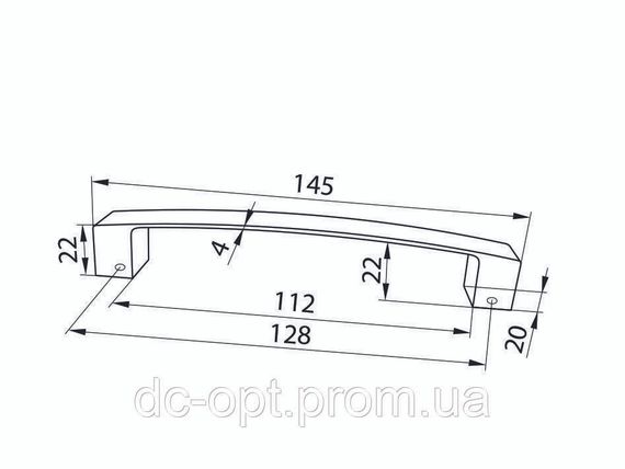 Ручка DL 27/128 G2 Хром ДС СтандартЛайн | Зображення 1