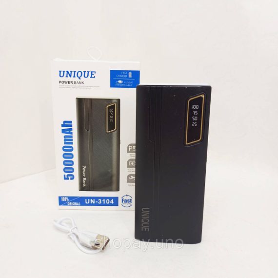 Повербанк портативний для телефону, Power bank легкий, Повербанк з вбудованим ліхтариком HJ-52 | Зображення 1