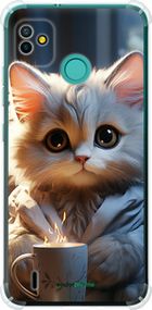 Чохол на Tecno Pop 5 BD2p Білий кіт "5646sp-2412-2448"