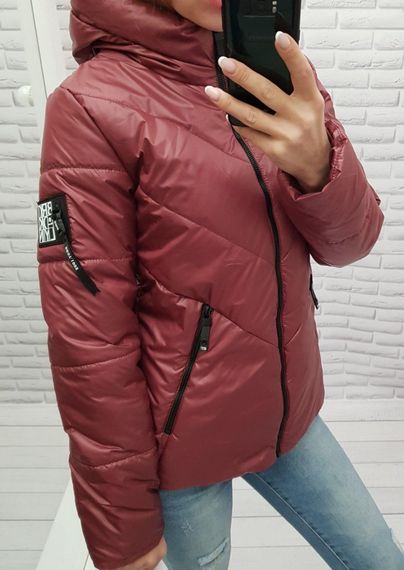 Жіноча демісезонна куртка, арт. 1008, бордо | Зображення 2