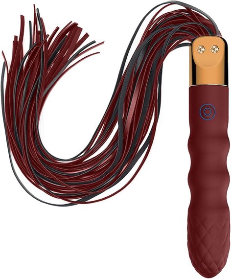 Вібраційний батіг з натуральної шкіри 2 в 1 (USB) | Зображення 8