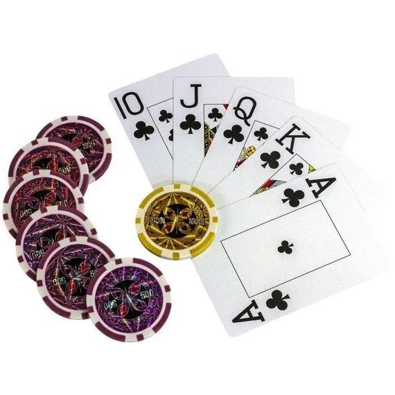 Профессиональный набор для покера Poker box в алюминмевом кейсе (⚠️ Уцененный товар: Повреждён кейс ⚠️) №500N | Зображення 5