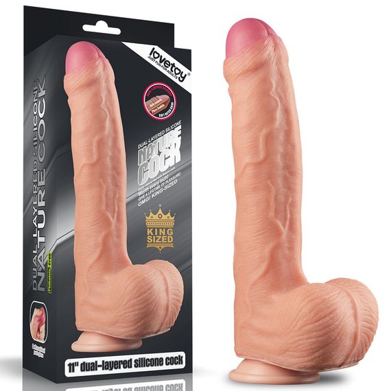 Фаллоимитатор - Dual-Layered Silicone Cock 11" Flesh sexstyle