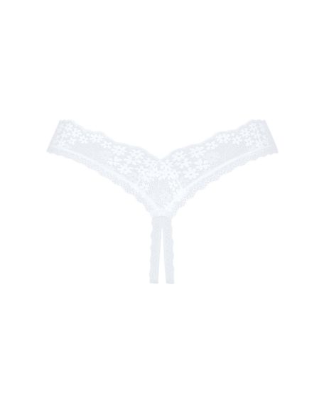 Трусики з розрізом Obsessive Heavenlly otwarte Білі XL/2XL | Зображення 5