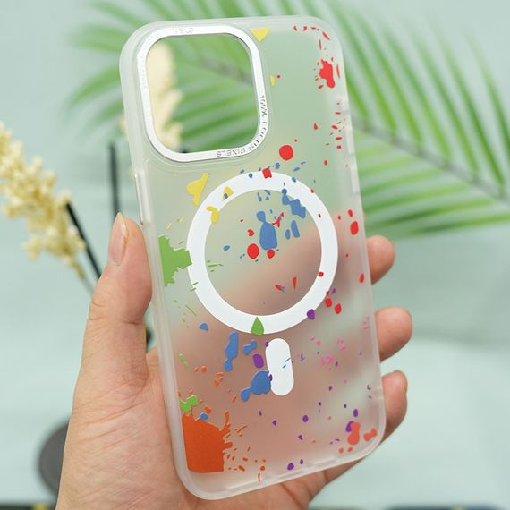 Чохол TPU+PC Flush with MagSafe для Apple iPhone 14 (6.1") White | Зображення 2