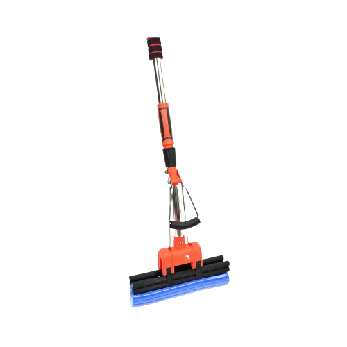 Швабра з 2-им віджимом вигнута губка 27см 6130 помаранч Феникс