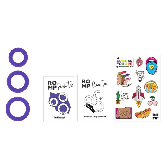 Набор эрекционных колец Romp Remix Trio, очень эластичные, диаметры 2; 2,5 и 2,9 см sexstyle | Зображення 6