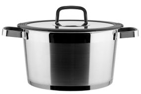 Каструля Vinzer Moderno 50074, 5.4 л, 24 см, з нержавіючої сталі з кришкою, для всіх типів плит