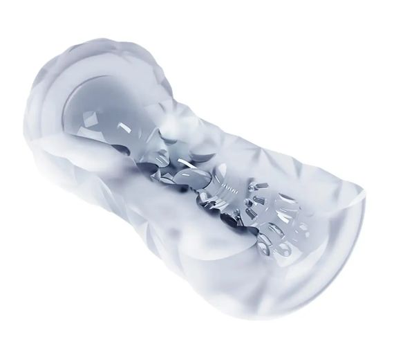 Мастурбатор с внутренней спиральной структурой и стимулирующим шариком Pretty Love - Transparent masturbator | Зображення 3