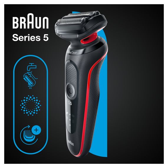 Електробритва Braun Series 5 51-R1000s BLACK / RED | Зображення 5