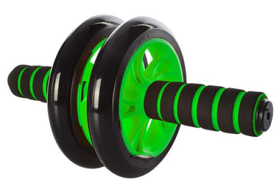 Ролик для пресу подвійний EasyFit з килимком Зелений (EF-1352-G)