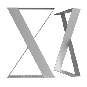 Комплект опор для столу з металу 500×104mm, H=730mm (Сталева пластина: 100x4,0mm) Сірий