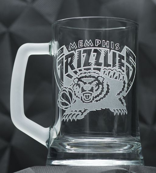 Подарочный бокал для пива 670 мл с гравировкой лого баскетбольного клуба НБА Мемфис гриззлис