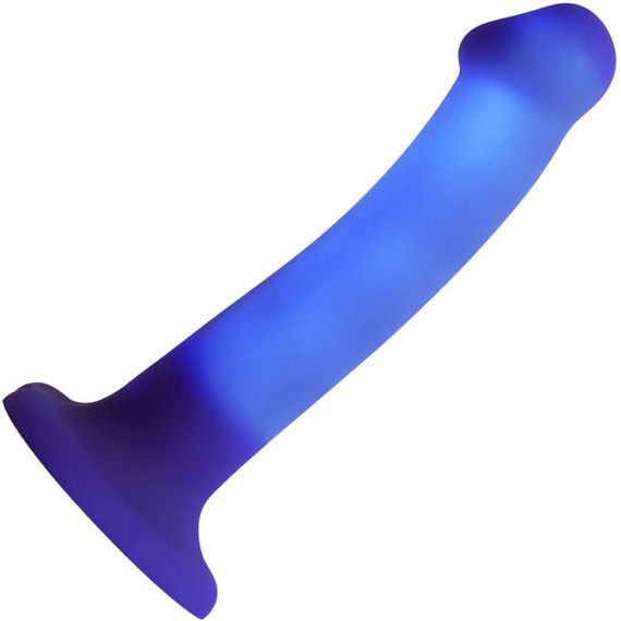 Дилдо, що світиться Strap-On-Me Glow-LED Dildo Purple - M