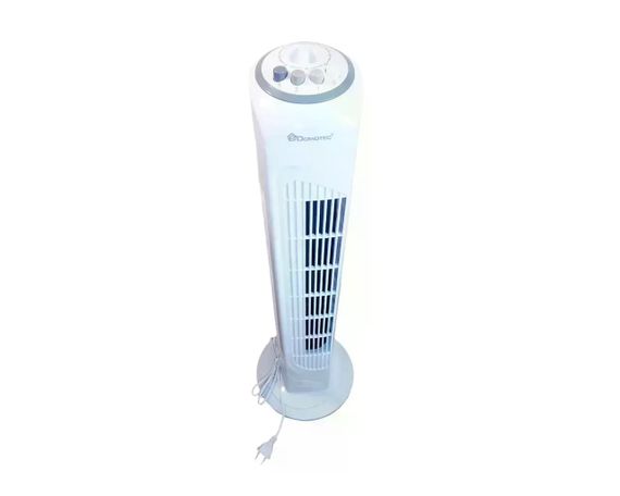 Підлоговий колонний вентилятор DOMOTEC MS-1627 White Tower Fan з таймером і поворотом • Баштовий вентилятор 45 Вт на 3 швидкості для дому та офісу | Зображення 1