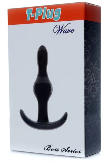 Анальний плаг Boss Series - T Plug Wave Black, BS6700063 sexstyle