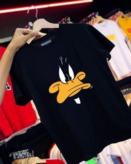 Футболка женская с принтом повседневная M Черная