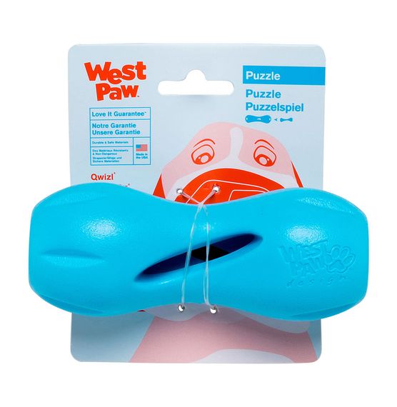 Игрушка для собак West Paw Quizl Treat Toy голубая, 14 см | Зображення 1