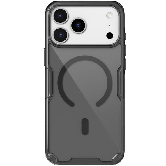 TPU чохол Nillkin Nature Pro Magnetic для Apple iPhone 17 Pro (6.3") Чорний (прозорий) | Зображення 2