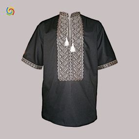 Рубашка Украинская вышиванка 550 цвет чёрный размер L/XL