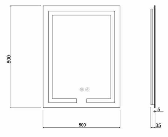 Дзеркало Qtap Mideya (DC-F936) 500х800 QT2078F936W | Зображення 7