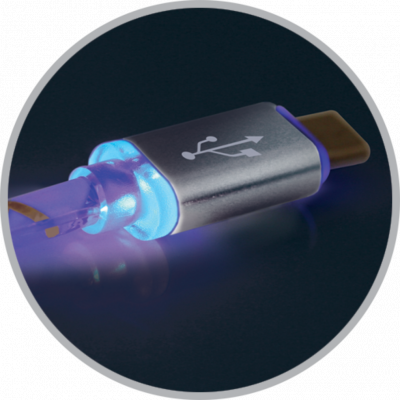 Дата кабель USB08-03LT USB - Micro USB, GrayLED backlight, 1m Defender (87554) | Зображення 3