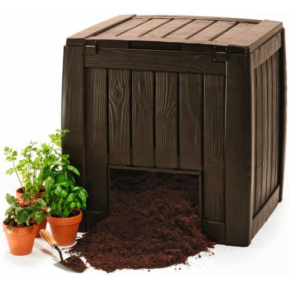 Компостер садовый пластиковый Keter (Кетер) DECO 340 л (17196661) Коричневый | Зображення 3