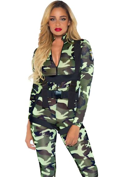 Еротичний костюм десантниці Leg Avenue Pretty Paratrooper L, комбінезон, портупея Sex Aura