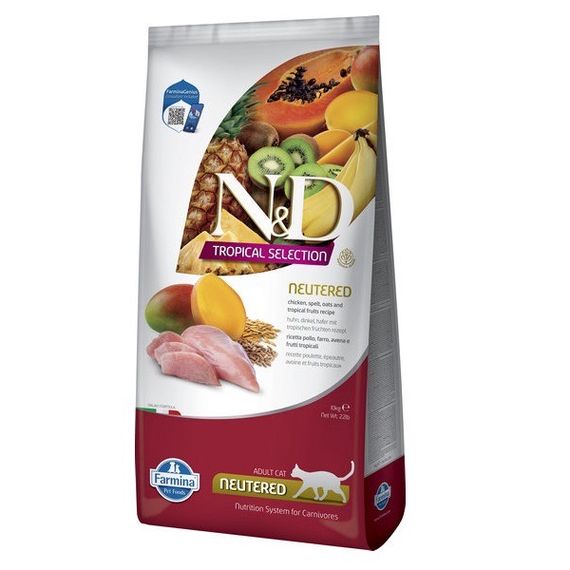 Сухий корм для стерилізованих котів з куркою Farmina N&D Tropical Selection Cat Sterilised, 10 кг