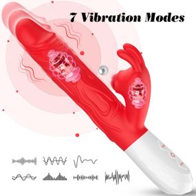 Вибратор B-Series Silicone Vibrator, силиконовый, 10 thrusting and7 Flapping Sex Aura