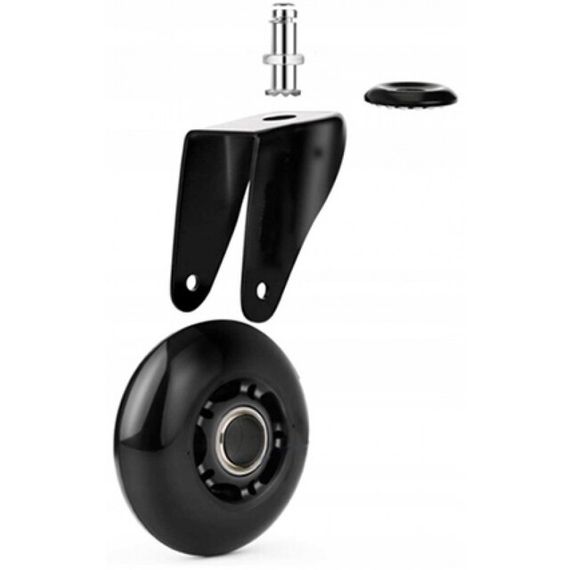 Колеса для офісного крісла Bonro гумові з підшипниками 75 мм комплект 5 шт чорні (42400384) | Зображення 2
